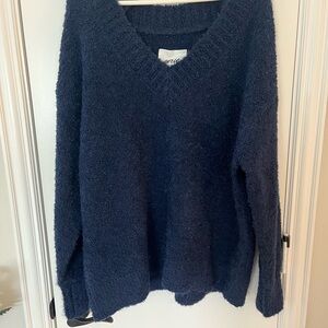Aerie Navy Blue V-Neck Sweater